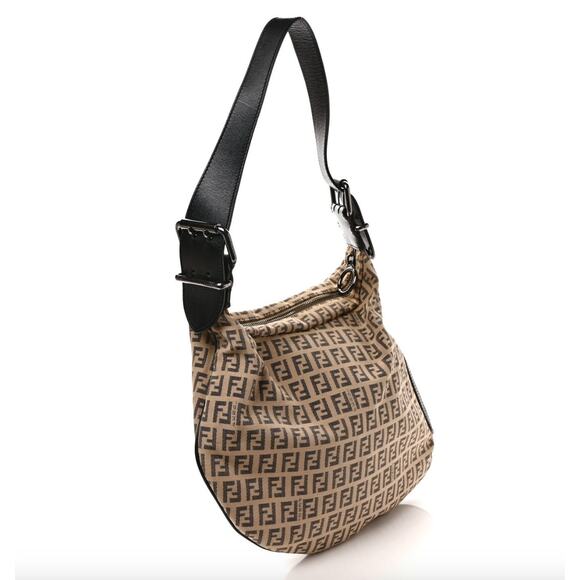 Fendi Zucchino Oyster Tobacco shoulder bag - Picture 3 of 5